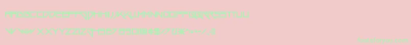 フォントGangWolfik – ピンクの背景に緑の文字