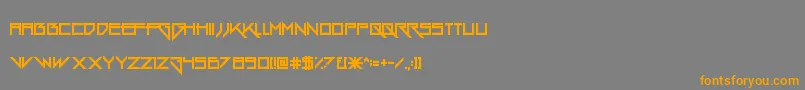 GangWolfik-fontti – oranssit fontit harmaalla taustalla