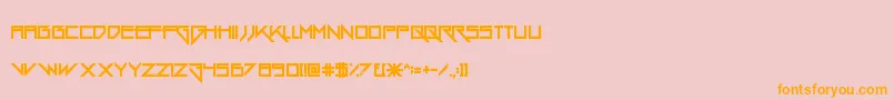 GangWolfik Font – Orange Fonts on Pink Background