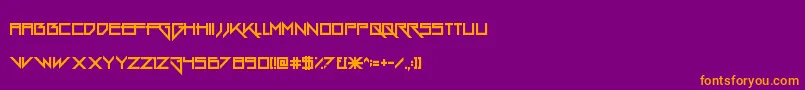 GangWolfik-fontti – oranssit fontit violetilla taustalla