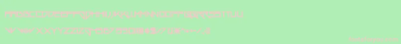 フォントGangWolfik – 緑の背景にピンクのフォント