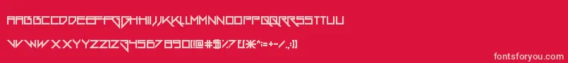 GangWolfik Font – Pink Fonts on Red Background