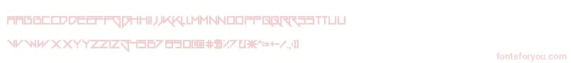 GangWolfik-fontti – vaaleanpunaiset fontit valkoisella taustalla