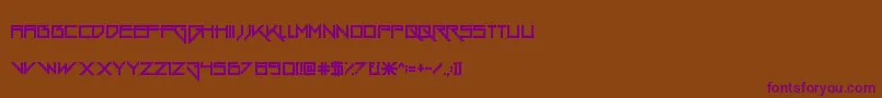 GangWolfik Font – Purple Fonts on Brown Background