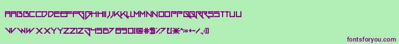 GangWolfik-fontti – violetit fontit vihreällä taustalla