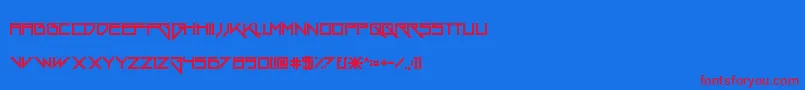 GangWolfik-fontti – punaiset fontit sinisellä taustalla