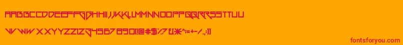 GangWolfik Font – Red Fonts on Orange Background