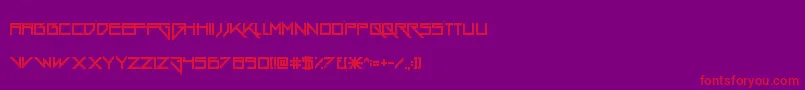 GangWolfik-fontti – punaiset fontit violetilla taustalla