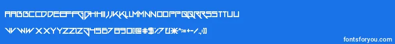 GangWolfik-fontti – valkoiset fontit sinisellä taustalla