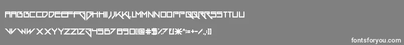 フォントGangWolfik – 灰色の背景に白い文字