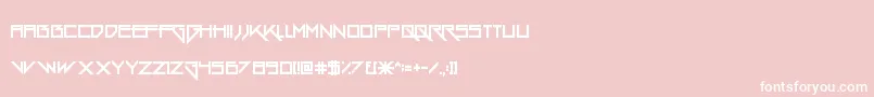 GangWolfik-fontti – valkoiset fontit vaaleanpunaisella taustalla