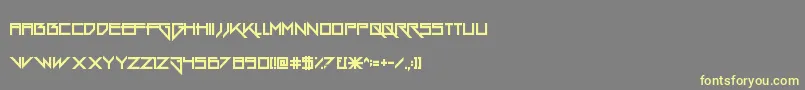 GangWolfik-fontti – keltaiset fontit harmaalla taustalla
