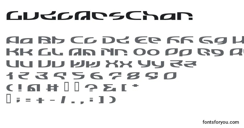 Czcionka LvdcMrsChan – alfabet, cyfry, specjalne znaki