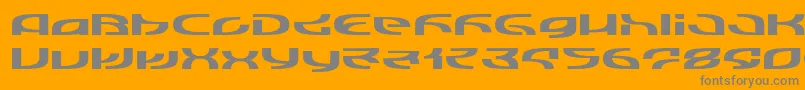 フォントLvdcMrsChan – オレンジの背景に灰色の文字