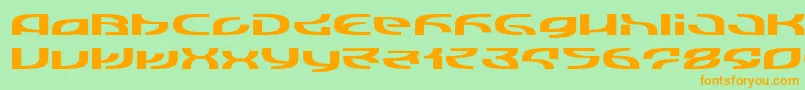 LvdcMrsChan Font – Orange Fonts on Green Background