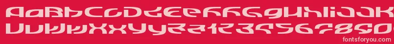 LvdcMrsChan Font – Pink Fonts on Red Background