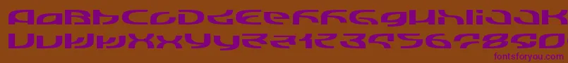 LvdcMrsChan Font – Purple Fonts on Brown Background