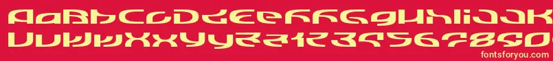 LvdcMrsChan Font – Yellow Fonts on Red Background