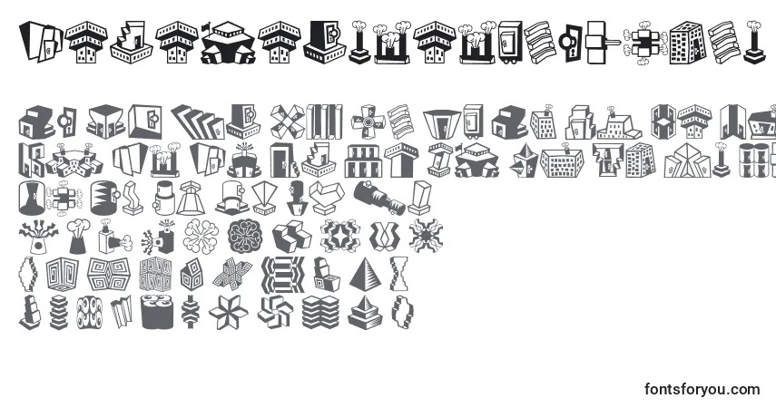 Schriftart Minipicslilfeatures – Alphabet, Zahlen, spezielle Symbole