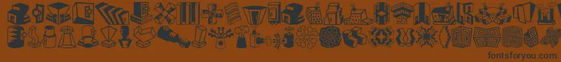 Minipicslilfeatures Font – Black Fonts on Brown Background