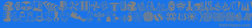 Czcionka Minipicslilfeatures – szare czcionki na niebieskim tle