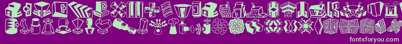 fuente Minipicslilfeatures – Fuentes Verdes Sobre Fondo Morado