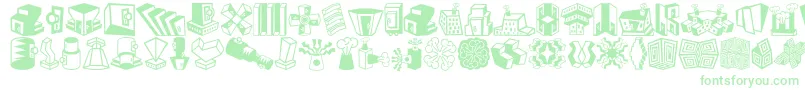 Minipicslilfeatures Font – Green Fonts on White Background