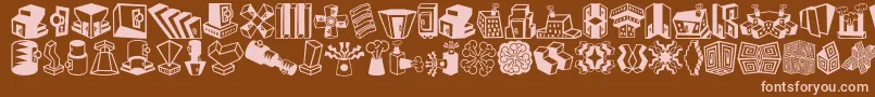 Police Minipicslilfeatures – polices roses sur fond brun