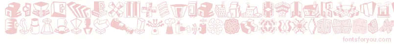 Police Minipicslilfeatures – polices roses sur fond blanc