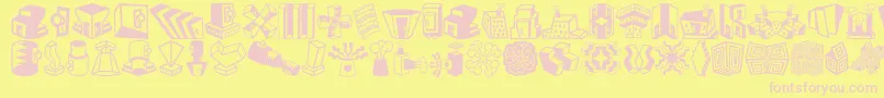 Police Minipicslilfeatures – polices roses sur fond jaune