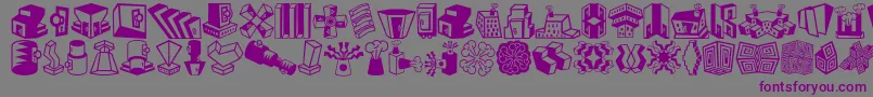 Fonte Minipicslilfeatures – fontes roxas em um fundo cinza