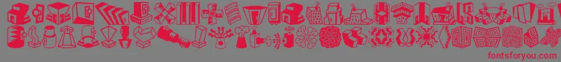 Minipicslilfeatures Font – Red Fonts on Gray Background