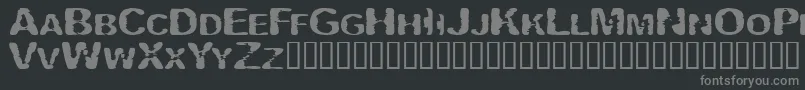 フォントVipertuism – 黒い背景に灰色の文字
