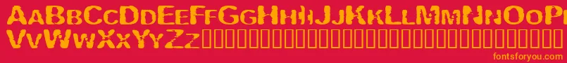 Vipertuism Font – Orange Fonts on Red Background
