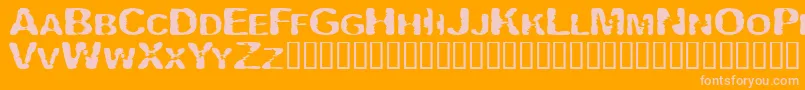 Czcionka Vipertuism – różowe czcionki na pomarańczowym tle
