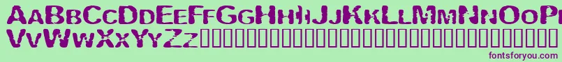 Шрифт Vipertuism – фиолетовые шрифты на зелёном фоне