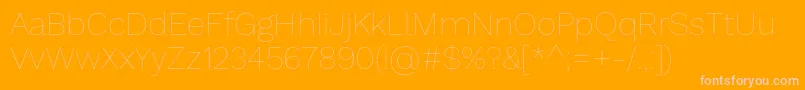 Шрифт WorksansHairline – розовые шрифты на оранжевом фоне
