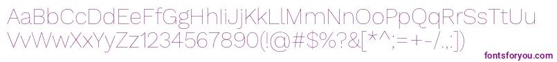 WorksansHairline Font – Purple Fonts on White Background