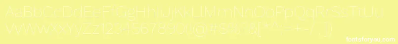 Подробнее о шрифте WorksansHairline Шрифт WorksansHairline – белые шрифты на жёлтом фоне
