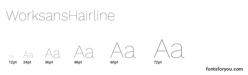 WorksansHairline Font Sizes
