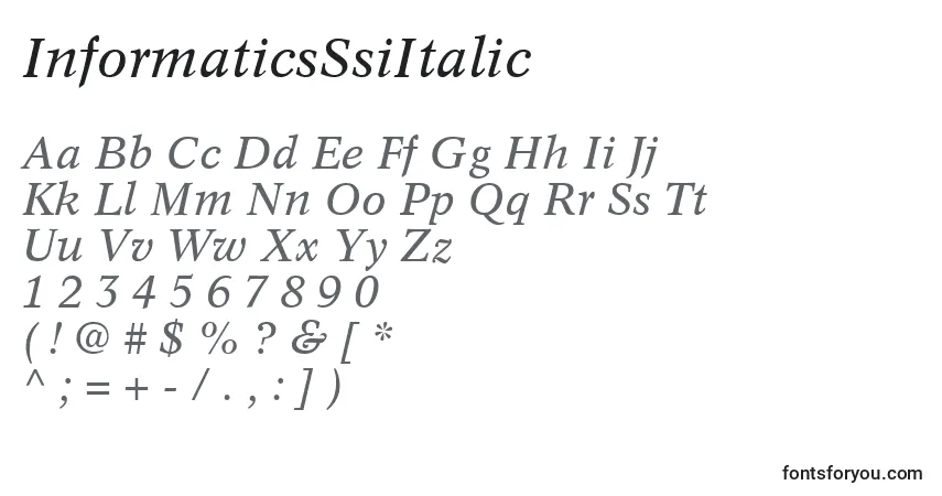 Police InformaticsSsiItalic - Alphabet, Chiffres, Caractères Spéciaux