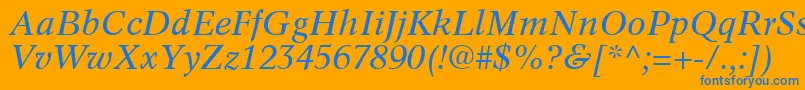 InformaticsSsiItalic Font – Blue Fonts on Orange Background