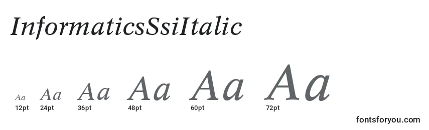 Размеры шрифта InformaticsSsiItalic