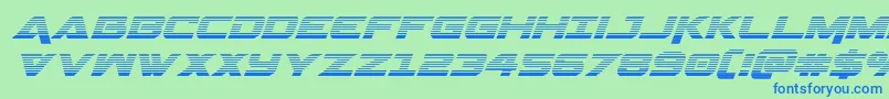 Geminagradital Font – Blue Fonts on Green Background