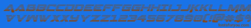 Geminagradital Font – Brown Fonts on Blue Background