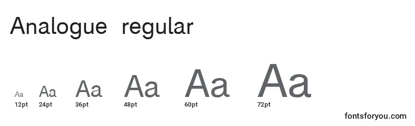 Analogue55regular Font Sizes
