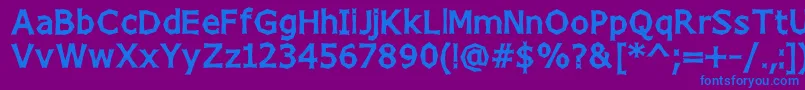 ChizzWideHigh Font – Blue Fonts on Purple Background