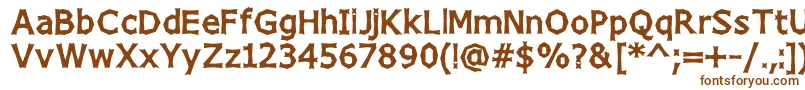 Шрифт ChizzWideHigh – коричневые шрифты на белом фоне