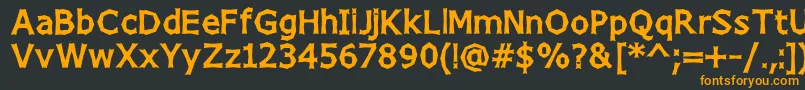 フォントChizzWideHigh – 黒い背景にオレンジの文字