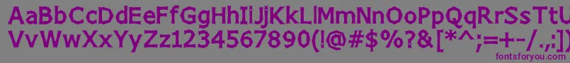 フォントChizzWideHigh – 紫色のフォント、灰色の背景
